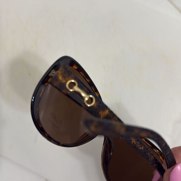 Tortoise Shell Sunglasses Womens Frames Gold Design Dark Lense NEW Polarized NWT - Picture 3 of 3